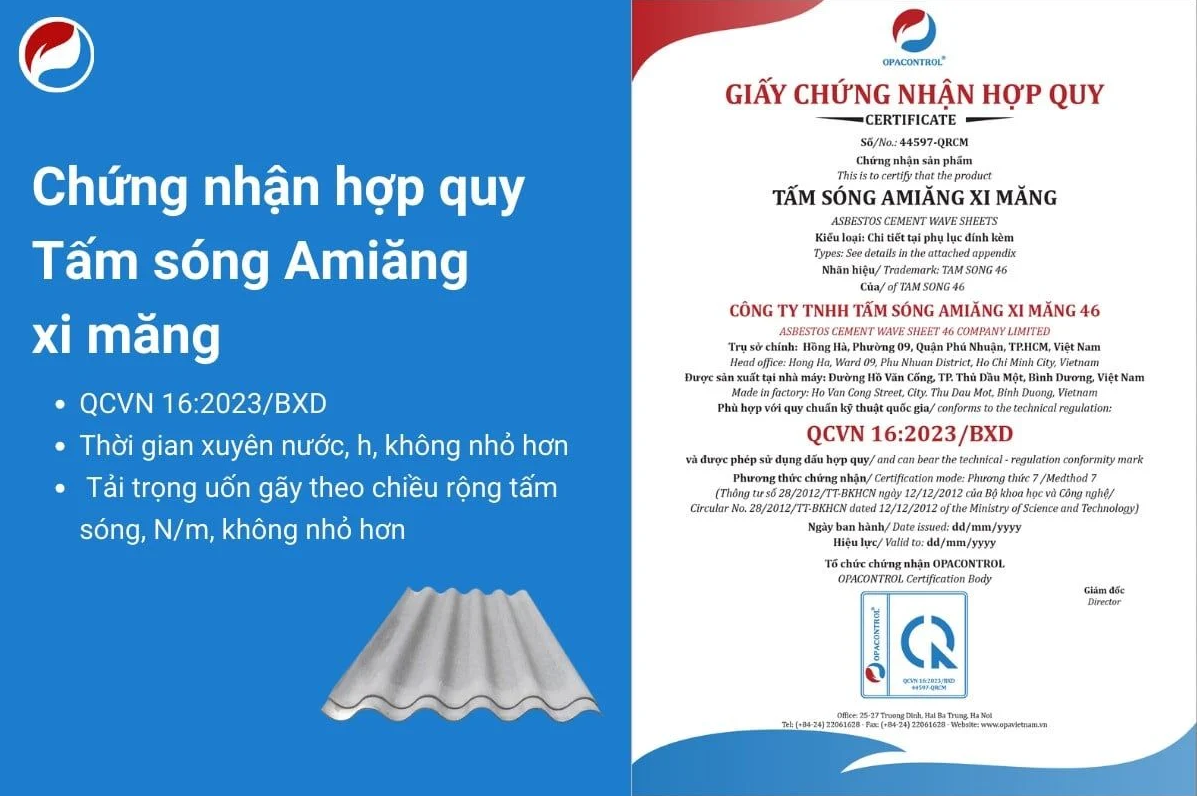 CNHQ tấm sóng amiang