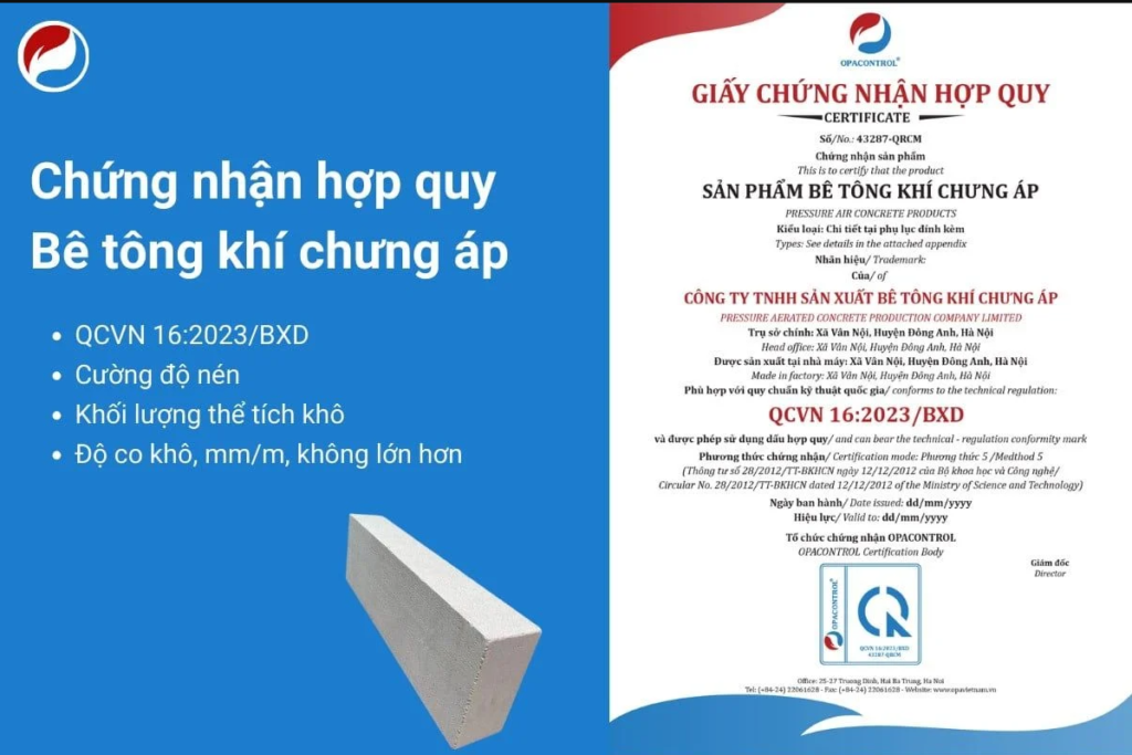DV chứng nhận hợp quy khí chưng áp