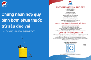 Giấy chứng nhận hợp quy bình phun thuốc trừ sâu đeo vai (Mẫu giấy không có giá trị pháp lý)