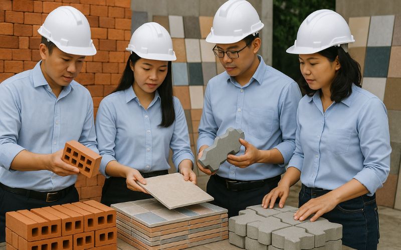 Quy trình chứng nhận hợp quy chung áp dụng cho 3 loại sản phẩm gạch ốp lát, gạch đất sét nung, gạch bê tông tự chèn