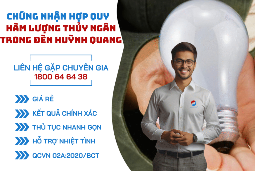 Chứng nhận hợp quy về Hàm lượng thủy ngân trong đèn huỳnh quang