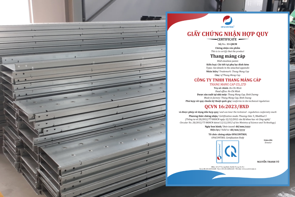 Chứng nhận hợp quy thang máng cáp