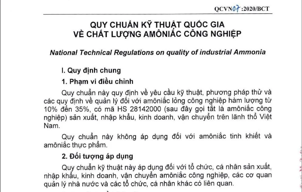 Quy định chung của QCVN 07:2020/BCT