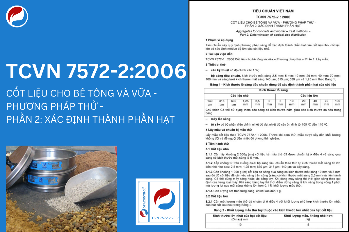 Các phương pháp xác định thành phần cỡ hạt của vật liệu xây dựng